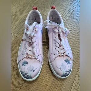 Pink flowered Ted Baker sneaker size US 8